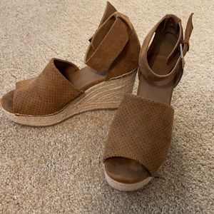 Brown Suede Wedges